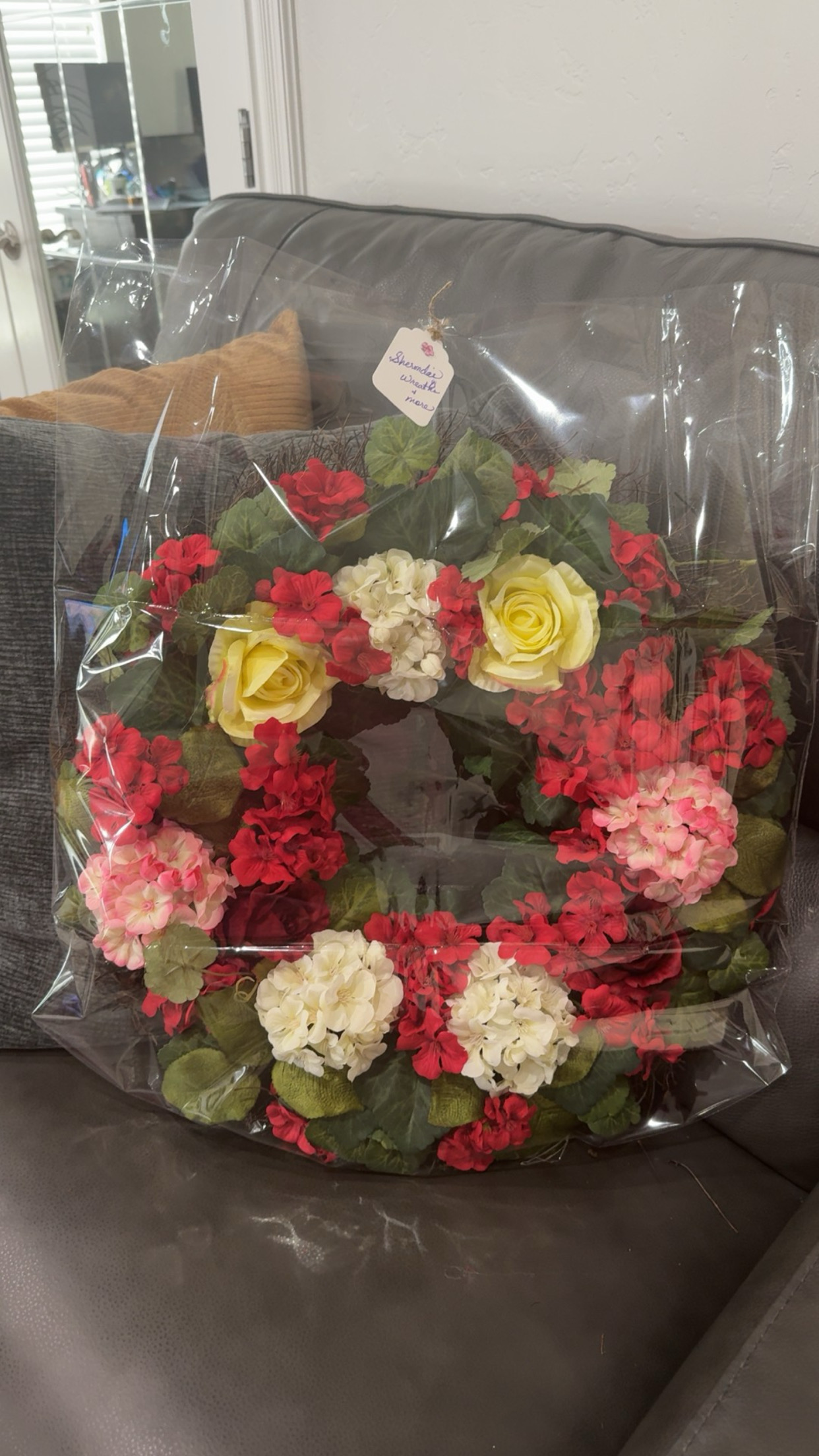 Custom floral wreath